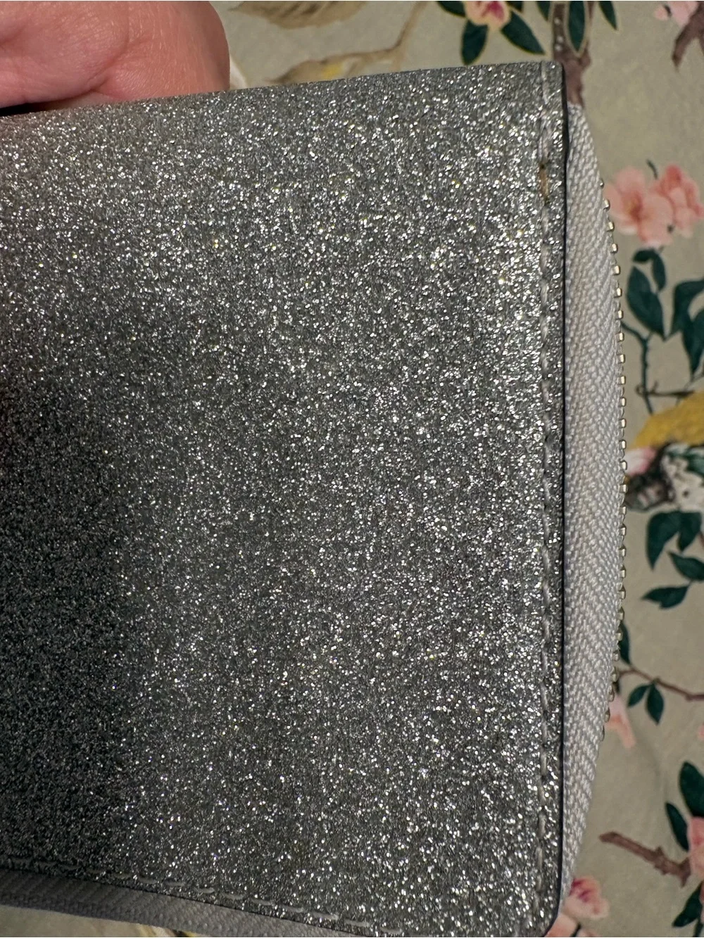 Michael Kors Silver Glitter Wristlet Wallet